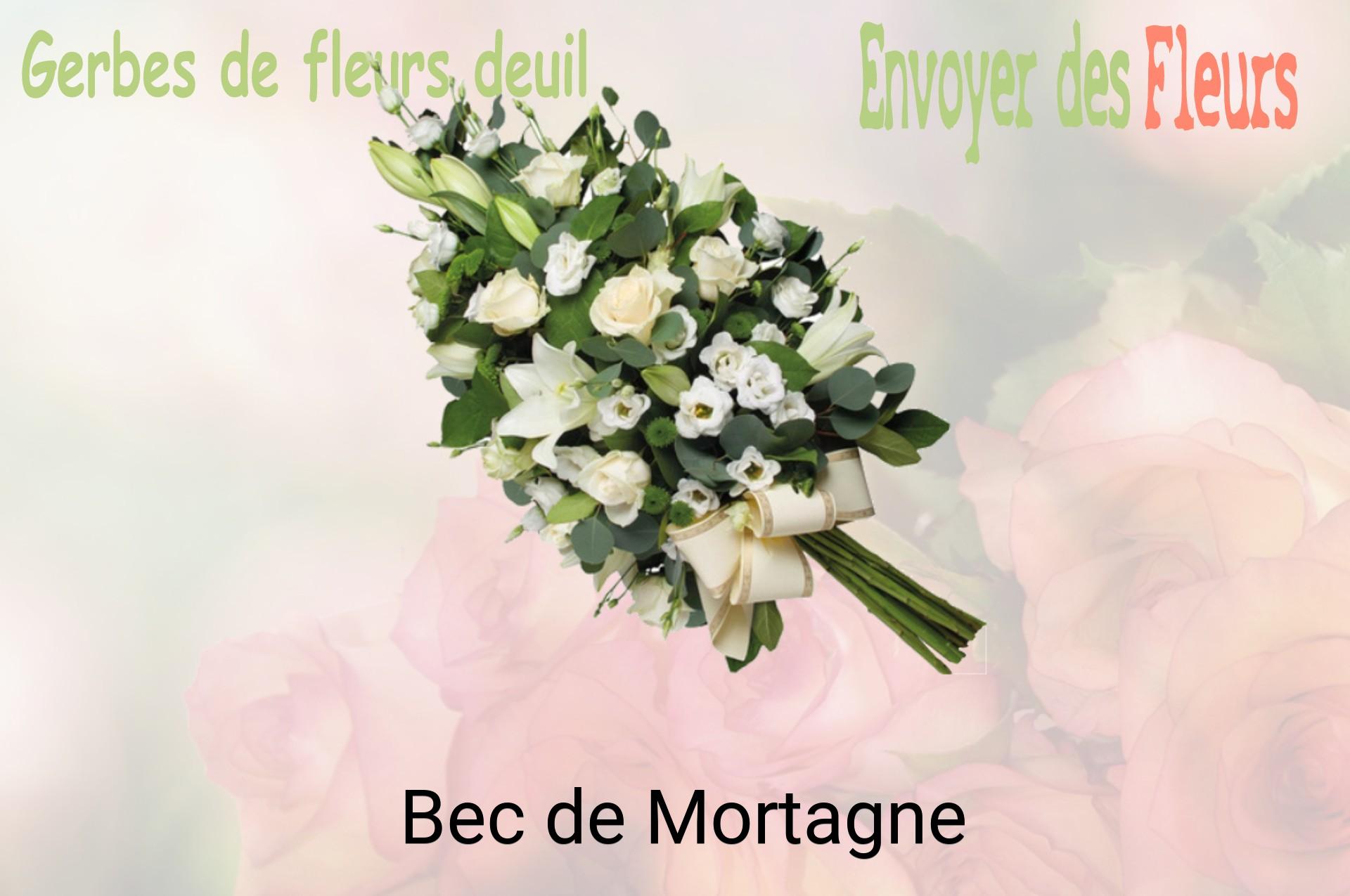 Gerbe de fleurs de deuil livrée à Bec-de-Mortagne